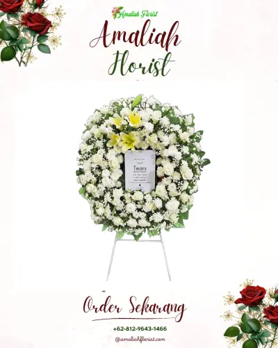 Krans Bunga Duka Cita di Kemambang